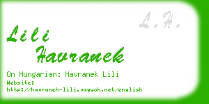 lili havranek business card